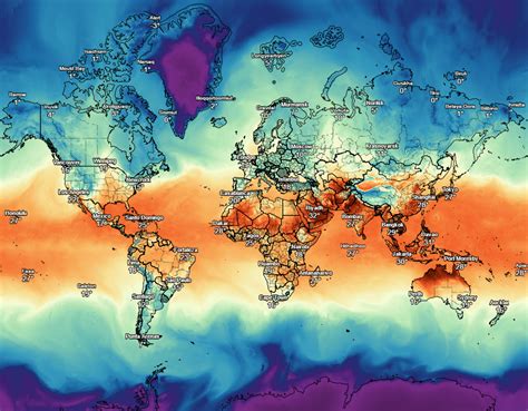 Temperature Forecast Map .